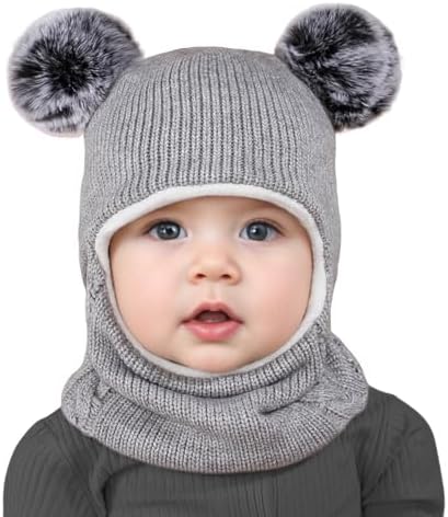 Baby Winter Hat Scarf Set with Gloves for Girls and Boys