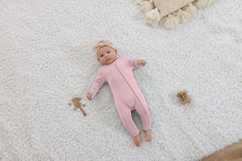 GUISBYFootless Pajamas for Babies with Soft Cotton and Zippers