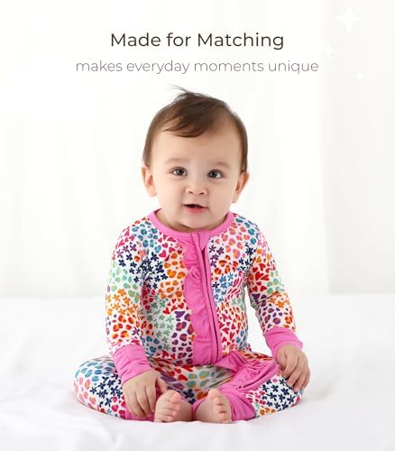 DREAMHALO Baby Girl Romper - Bamboo Viscose 2-Way Zipper