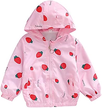 Spring Fall Water Resistant Hooded Windbreaker Jacket for Kids