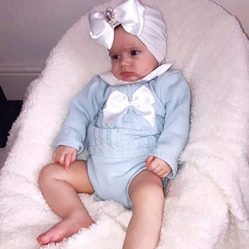 EUBUY Baby Turban Hat Rhinestone Bow Red