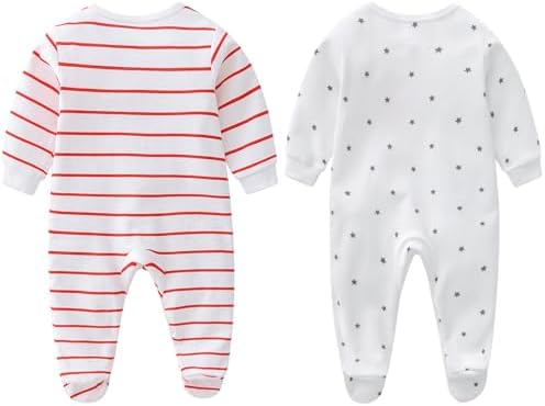 AOMOMO Newborn Baby Bodysuits I Love Daddy Mummy Rompers
