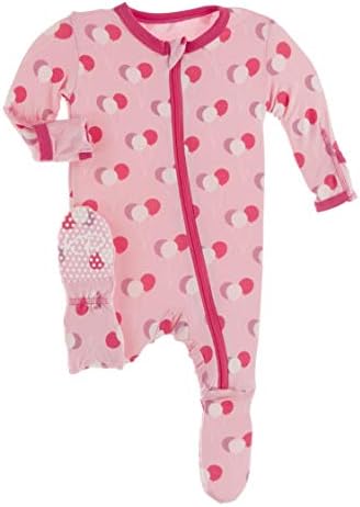 KicKee Bamboo Footie 2-Way Zipper Soft Breatheable