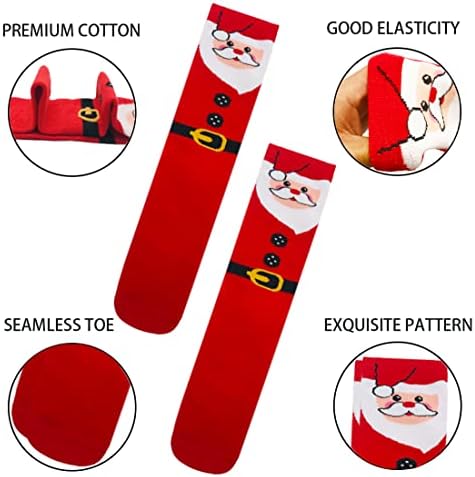 MarJunSep 3-13 Years Christmas Knee High Leak-Proof Socks