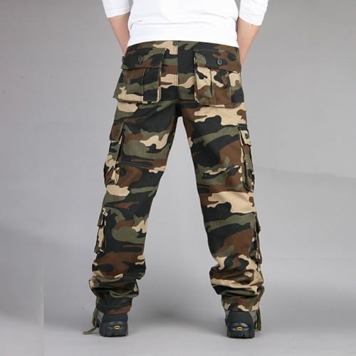 Slim Fit Camouflage Cargo Pants for Men - Functional Utility Pants