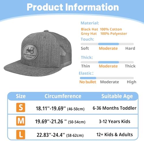 Evulum Custom Baseball Cap for Kids Personalized Snapback Trucker Hats