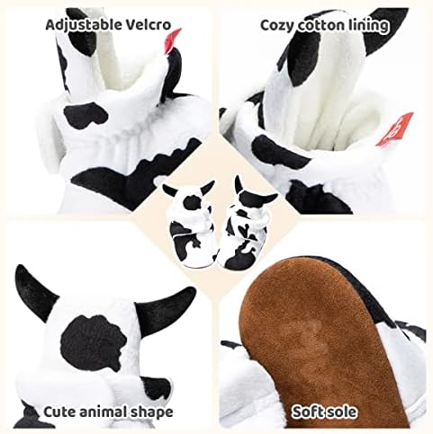 Ohsofy Winter Soft Booties for Babies Non-Slip Warm Hook Loop