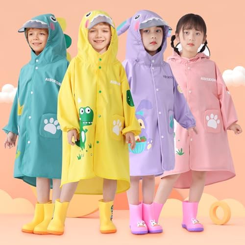 Durable Waterproof Rain Poncho for Kids