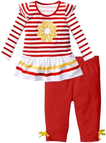 Striped Daisy Graphic Top and Pants
