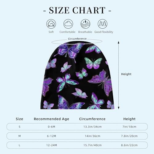 Butterfly Kids Beanie Hats Warm Knit Cap