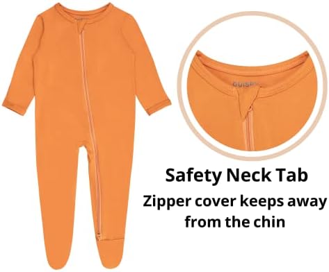 Guisby Bamboo Footed Pajamas for Babies