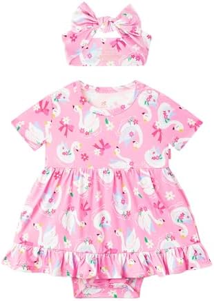 EASWEET eradles Summer baby girl dress with ruffled trend