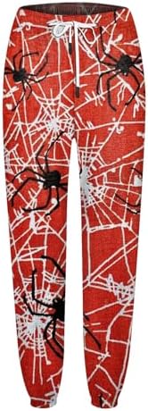 Cozy Trendy Baggy Joggers for Women - Petite Lightweight with Pockets Skeleton Print