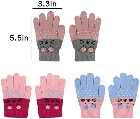 Cute Cat Winter Gloves for Kids