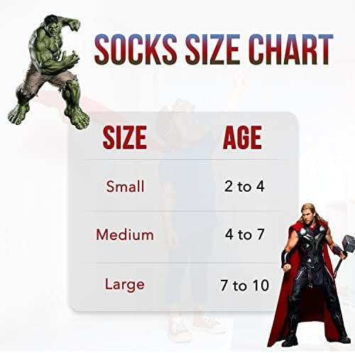 Marvel Superheros Boys Socks 10-Piece Set for Kids