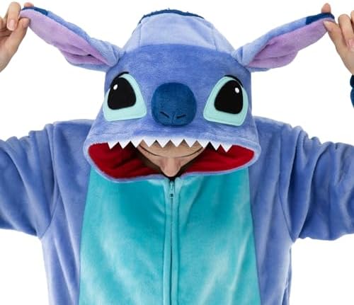 COSUSKET Halloween Flannel Onesie Pajamas for Men Women Animal Animal Costume