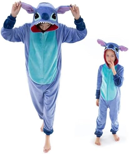 COSUSKET Halloween Flannel Onesie Pajamas for Men Women Animal Animal Costume