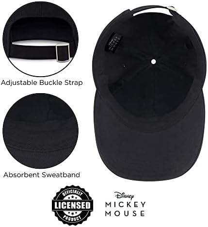 Disney Mens Baseball Cap Mickey Mouse Adjustable Hat