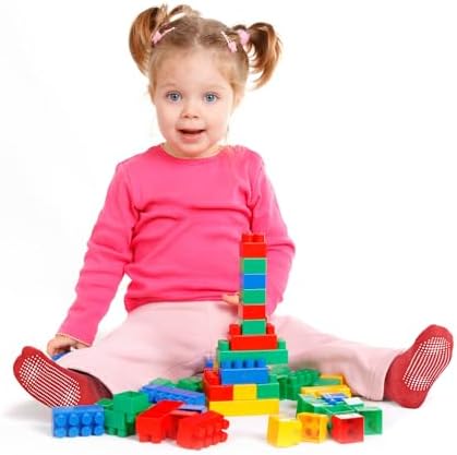 SkiBeaut Anti-Slip Crew Socks for Toddlers Girls