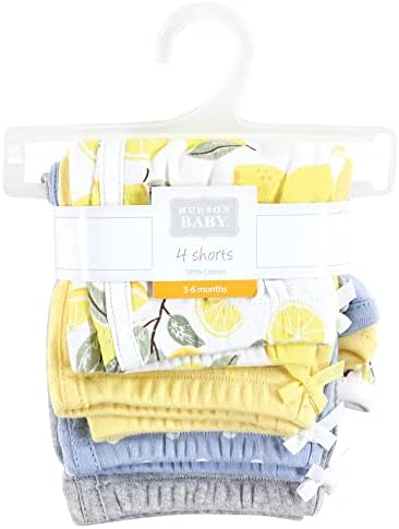 Hudson Baby 4-Pack Baby Shorts for Girls