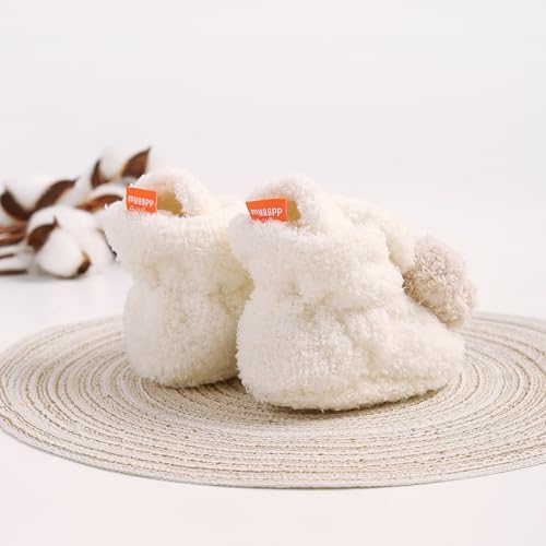 Stay-On Non-Slip Fleece Booties for Newborn Boys Girls