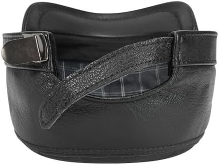 Leather Cadet Army Cap Flat-Top Newsboy Cap for Men