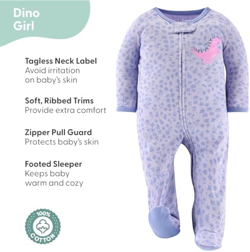 Peanutshell Baby Pajamas Kids Footed Sleepers for Newborn to 9 Months