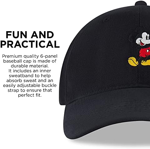 Disney Mens Baseball Cap Mickey Mouse Adjustable Hat