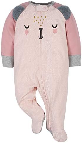 Gerber Baby Girls 4-Pack Sleep N Play Footie