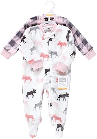 Hudson Baby Baby Girls Plush Sleep and Play Set