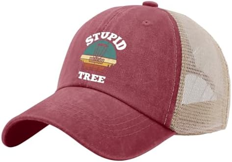 Stupid Tree Funny Disc Golf Adjustable Sun Hat Mens - Sleek Fun