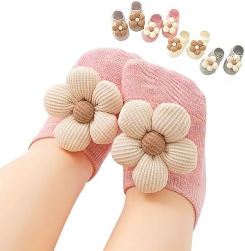 Floral Non-Slip Baby Socks for Girls