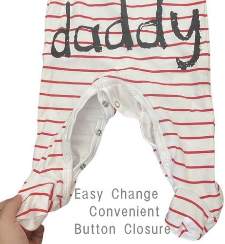 AOMOMO Newborn Baby Bodysuits I Love Daddy Mummy Rompers