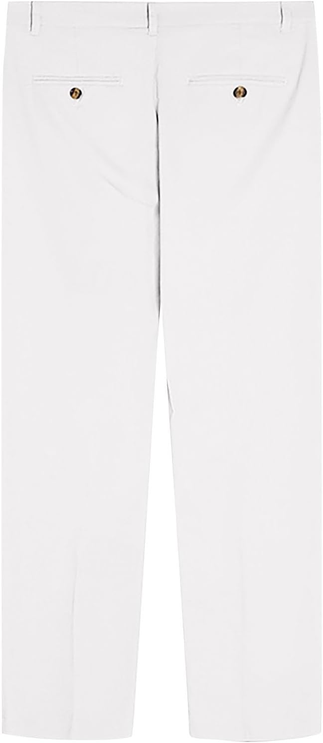 Premium Business Pants Cotton Linenstraight leg lightweight breathable summer formal wear