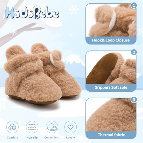 Flair-Infused Non-Slip Baby Booties for Newborns