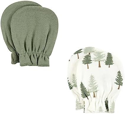 Hudson Baby Unisex Cotton Scratch Mittens Set