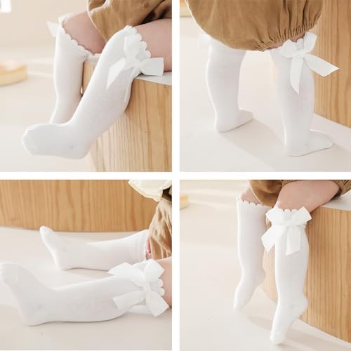 UTTPLL Baby Girls Cute Design Knee High Socks for Toddler Girls