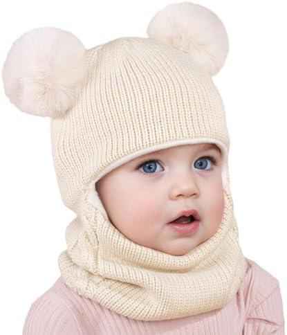 Winter Warm Knit Cap Scarf Set