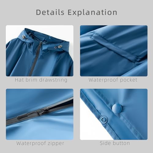 Catch rain with the Cloak - Mens raincoat with protection and portability