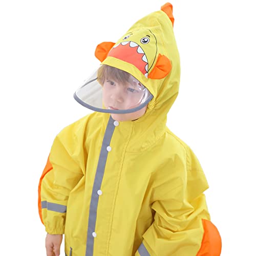 Fewlby Toddler Rain Jacket Cartoon Print