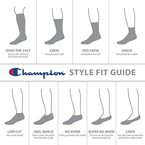 Champion Womens No-Show Socks Athletic Cushioned Socks 6-Pair Pack