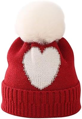 Surakey Baby Knitted Hat with Pompom Winter Beanie
