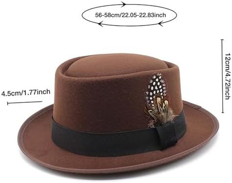 Generic Short Brim Fedora Hats for Men Women