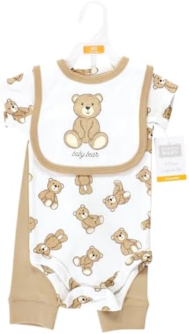 Hudson Baby ConvertibleUNIsize Cotton Bodysuit Pant Bib Set