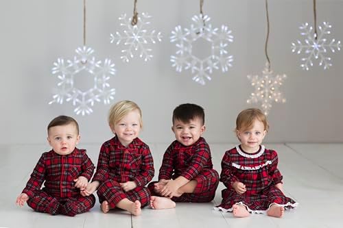 Little Me Christmas Plaid Pajamas for Baby Boys Girls 3M to 10Y