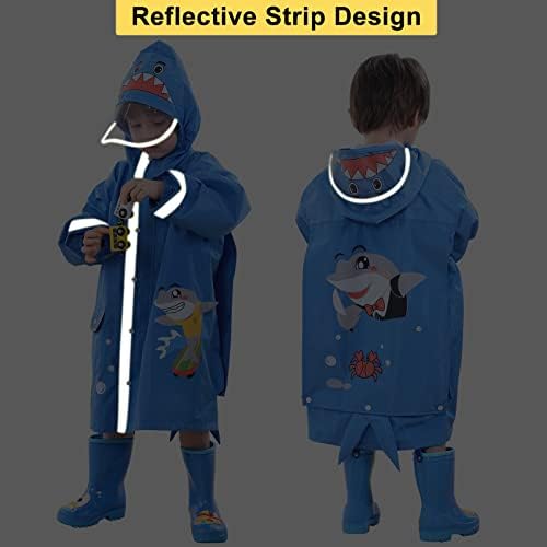 Hovkib Kids Eco-Friendly Waterproof Raincoat for Toddler Girls Boys