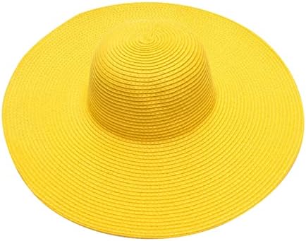 Womens Wide Brim Straw Sun Hat