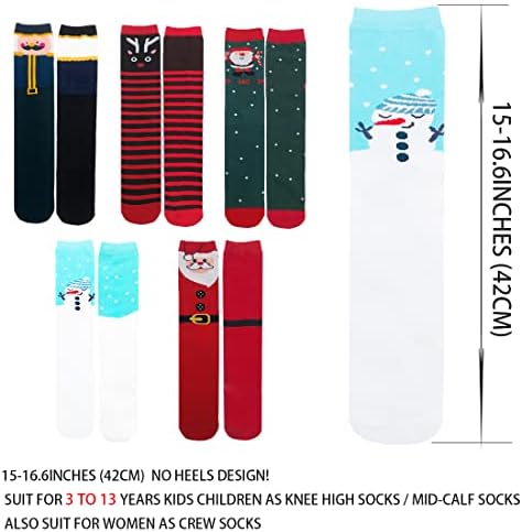 MarJunSep 3-13 Years Christmas Knee High Leak-Proof Socks