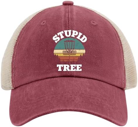 Stupid Tree Funny Disc Golf Adjustable Sun Hat Mens - Sleek Fun