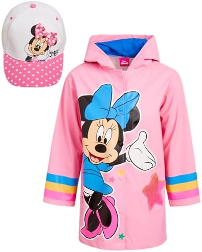 Disney Girls Raincoat with Minnie or Frozen Print 1